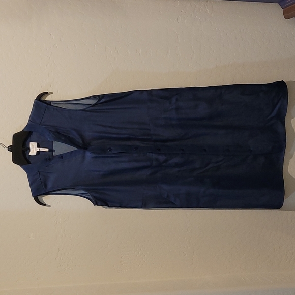 Laundry by Shelli Segal Chambray Sleeveless Button up Dress Size 12 - Picture 4 of 12